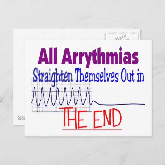 全ての不整脈はENDをストレートにする ポストカード (正面/裏面)