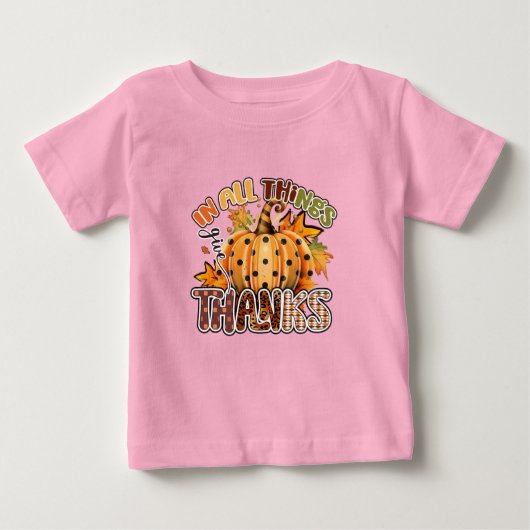 全ての事与え感謝していで ベビーTシャツ (正面)