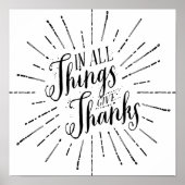 全ての事与え感謝していで |感謝祭のポスター ポスター (正面)