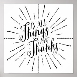全ての事与え感謝していで |感謝祭のポスター ポスター