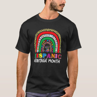 全ての人が輝くナショナルヒスパニックヘリテージマンスの虹 Tシャツ