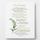 全ての人のための時間 – Ecclesiastes 3: 1-8 フォトプラーク (正面)