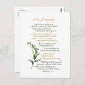 全ての人のための時間 – Ecclesiastes 3: 1-8 ポストカード (正面/裏面)