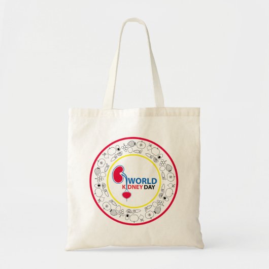 全ての人の腎臓の健康を手伝う袋 トートバッグ (正面)
