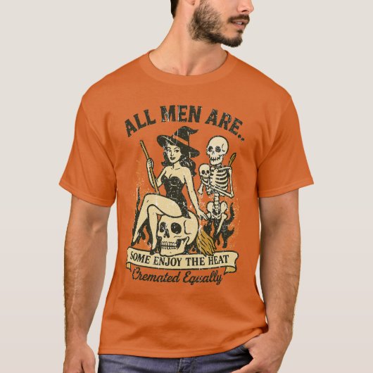 全ての人は平等に火葬される Tシャツ (正面)