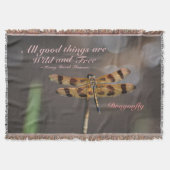 全ての善い物は野生で自由なトンボ スローブランケット (正面)