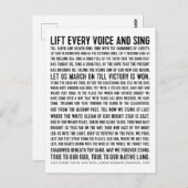 全ての声を上げて黒い歴史の詩を歌う ポストカード (正面/裏面)