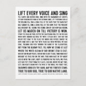 全ての声を上げて黒い歴史の詩を歌う ポストカード (正面)