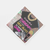 全ての夢だった|90年代ピンク&金ゴールド誕生日 スタンダードランチョンナプキン (角)