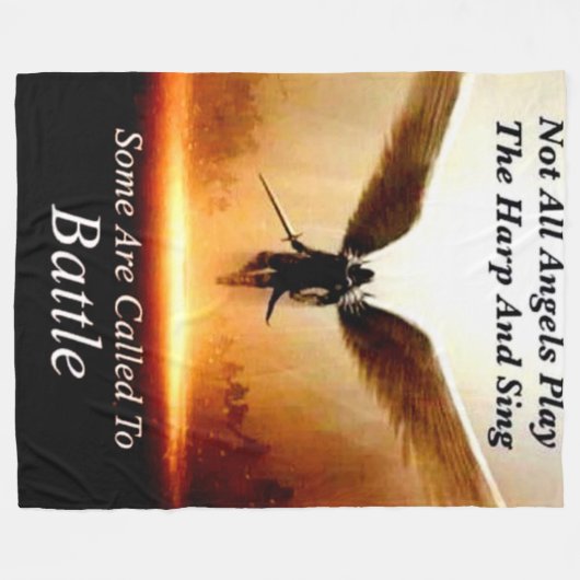 全ての天使がハープを持っ遊ているわけではない フリースブランケット (正面(横))