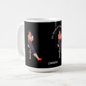 全ての女王よ！編集可能な文字と名前 コーヒーマグカップ (正面左)