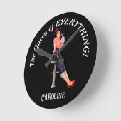 全ての女王。編集可能な文字と名前 ラウンド壁時計 (傾斜)