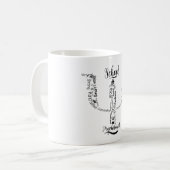 全ての学校で心理学者が口笛を吹いた コーヒーマグカップ (正面左)