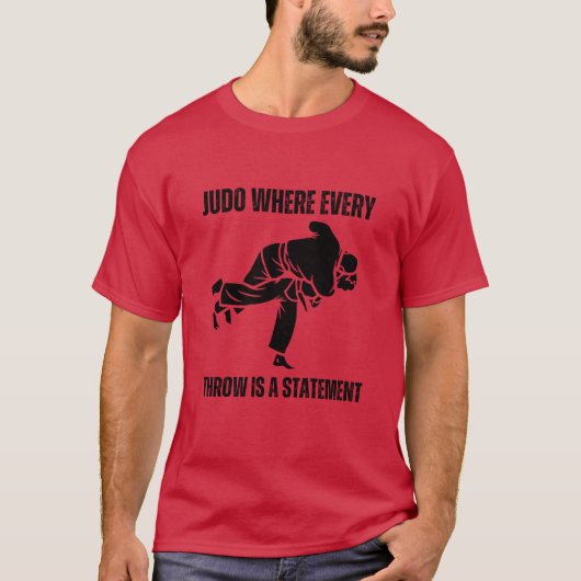 全ての投げ技がステートメントとなる柔道少年 Tシャツ (正面)