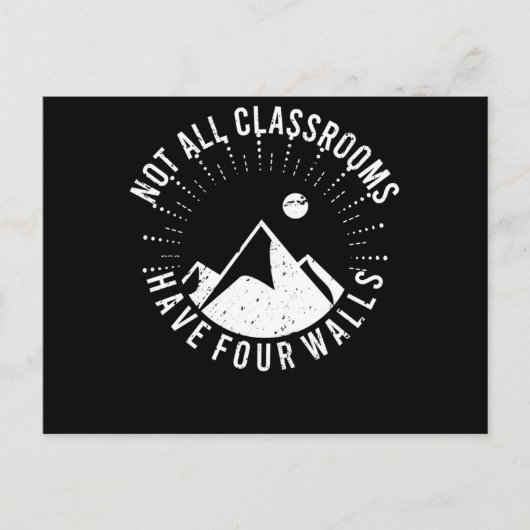 全ての教室に4つの壁があるわけではない学校自然 ポストカード (正面)