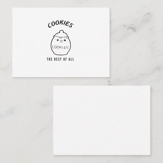 全ての最高のCookie 名刺 (正面/裏面)