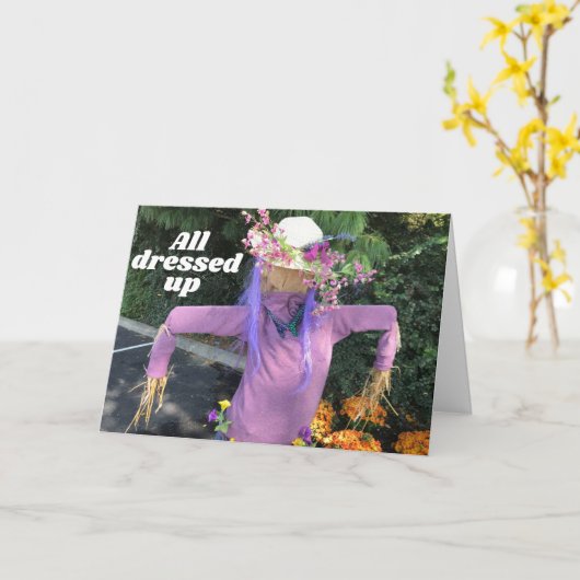 全ての服を着て「あなたの誕生日の願い」 カード (黄色い花)