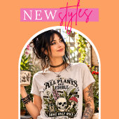 全ての植物は食べられる。ただし、一度きりなものもあるけどね トライブレンドTシャツ