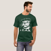 全ての猫は美しい A C A B 猫好きな面白い少年 Tシャツ (正面フル)