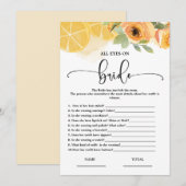 「全ての目が花嫁に」 ブライダルシャワーゲーム カード (正面/裏面)