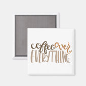 全ての磁石の上にコーヒー マグネット (正面/裏面)