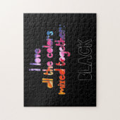 全ての色が一緒になった真っ黒が好き ジグソーパズル (縦)