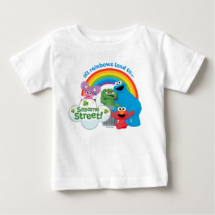 全ての虹はセサミストリートへ ベビーTシャツ