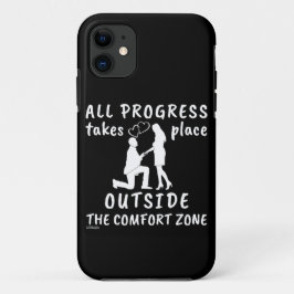 全ての進歩は快適な圏外で起こる iPhone 11 ケース
