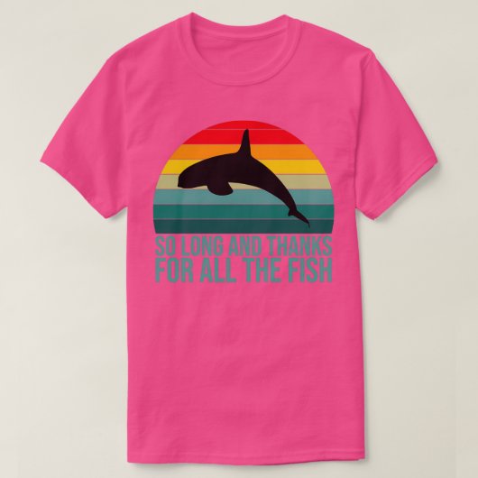 全ての魚感謝していの間に Tシャツ (デザイン正面)