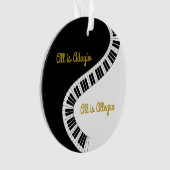 全てはアパーソナライズされたダージオ、全てはアレグロピアノ オーナメント (正面)