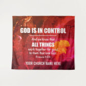 全ては共に働く ローマ8:28 教会 タペストリー (正面(横))