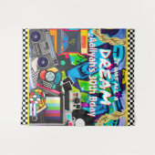 全ては夢だった レトロ ヒップホップ グラフィティ バックドロップ タペストリー (正面(横))