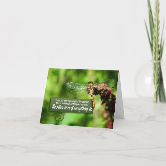 全ては奇蹟だ感動的引用文 サンキューカード (正面)