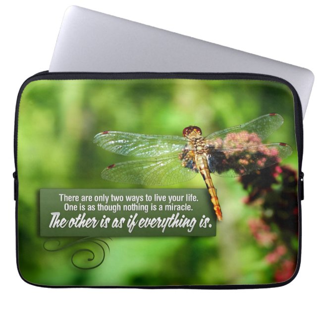 全ては奇蹟だ感動的引用文 ラップトップスリーブ (正面)