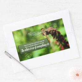 全ては奇蹟だ感動的引用文 長方形シール