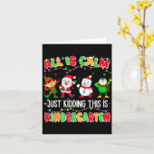 全ては穏やかです・・・ 冗談よ！これは幼稚園のクリスマスです！ カード (黄色い花)