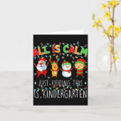 全ては穏やか 冗談だよ、これは幼稚園のクリスマスだ カード (黄色い花)