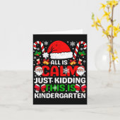 全ては穏やか 冗談だよ、これは幼稚園のクリスマスだ カード (黄色い花)