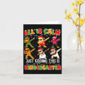 全ては穏やか 冗談だよ 幼稚園のクリスマスだ カード (黄色い花)