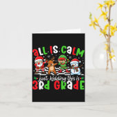 全ては穏やか 冗談、本当に3年生のクリスマスだ カード (黄色い花)