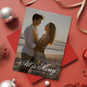 全ては輝かしい-木のそばのカップルのホリデーカード シーズンカード