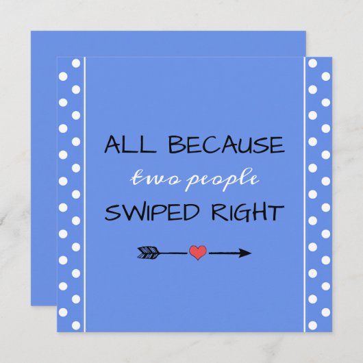 全ては、2人が右のベビーシャワーを強打したため サンキューカード (正面/裏面)