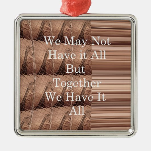 全てをジラフ・サファリ ハクナ・マタタで織りなさい メタルオーナメント (正面)