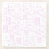 全てをピンクにする ガラスコースター (裏面)