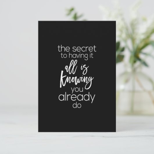 全てを手に入れる秘訣は既にあなたを知っている サンキューカード (スタンド正面)