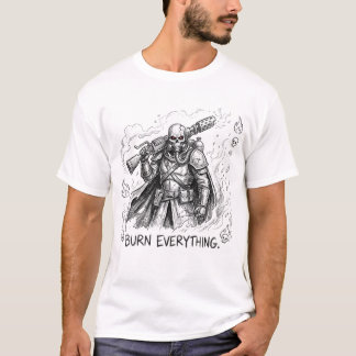 全てを燃やすドクロTシャツ - ポストアポカリプスファッション Tシャツ