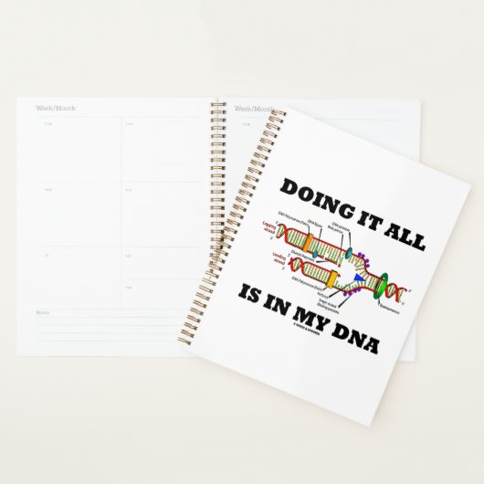 全てを行うことは私のDNA分子生物学のユーモアの中にある プランナー手帳 (ディスプレー)