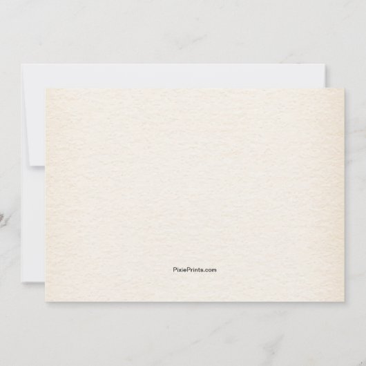 全てピンク色の服を着ている 招待状 (裏面)