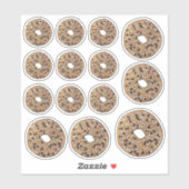 全てポピー胡麻種子ベーゲルブレックファーストフード シール (シート)