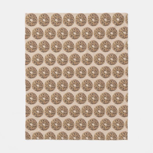 全てポピー胡麻種子ベーゲルブレックファーストフード フリースブランケット (正面)
